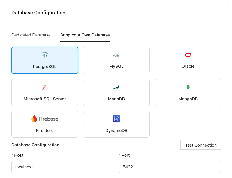 Bring Your Own Database - Connect any database to Apito